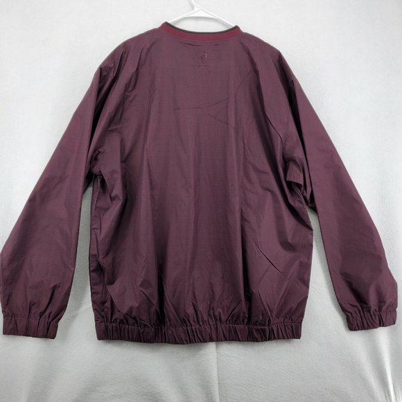 PGA Tour Shirt Men's V-Neck Pullover Long Sleeve Plaid Red Extra Large - Picture 8 of 12